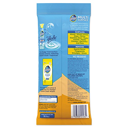 Pledge Multi-Surface Everyday Cleaning Wipes, 25 Count