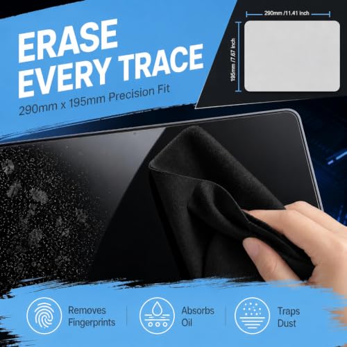KEANBOLL 2 Pack Black Microfiber Keyboard & Screen Protectors