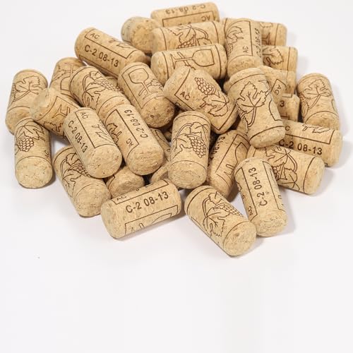 Impnit #8 Straight Wine Corks - 20 Pack Leakproof Oak Bottle Stoppers