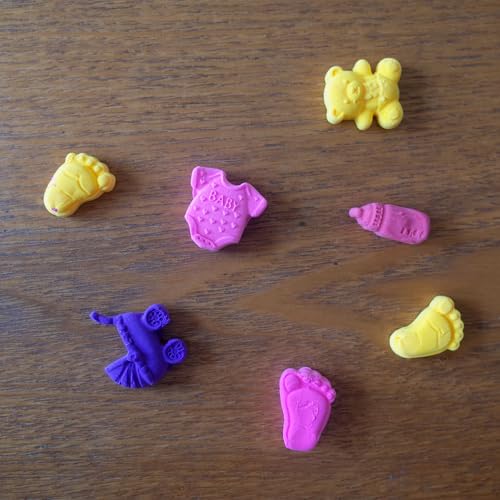 ScivoKaval Baby Shower Silicone Mold for Chocolate, Candy, and Cake Toppers