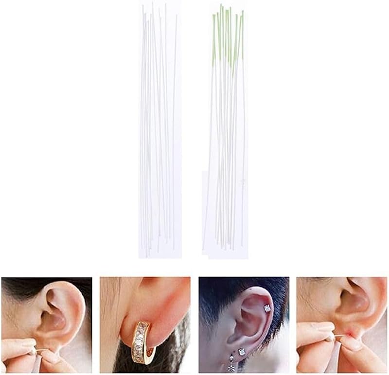 Pink Ear Hole Cleaner Floss - 60 Pcs Disposable Piercing Aftercare Line