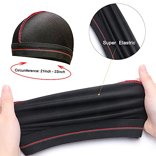 4PCS Silky Durags for Men Women 360 Waves with 1 Wave Cap, Silky Satin Durag Extra Long Tails