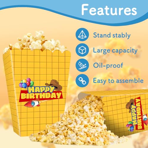 Toy-Themed Popcorn Boxes - 12pcs Set for Parties & Celebrations