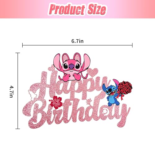 Glitter Alien Cake Topper for Birthday Parties - 6.7x4.7in