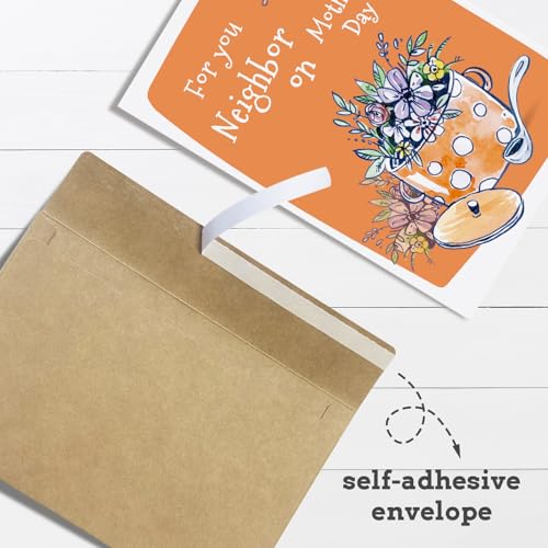 Happy Mother's Day Card for Neighbors - Premium Double-Sided Design