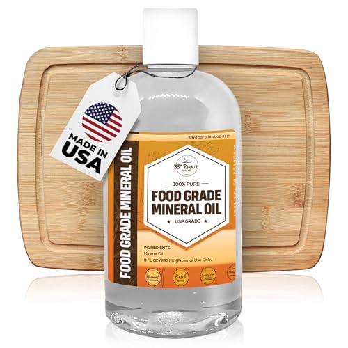 33rd Parallel Food Grade Mineral Oil - 8 Oz Cutting Board Conditioner