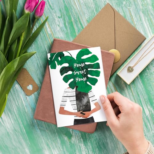 Elegant Housewarming Card with Envelope & Gold Foil Seal - 5x7