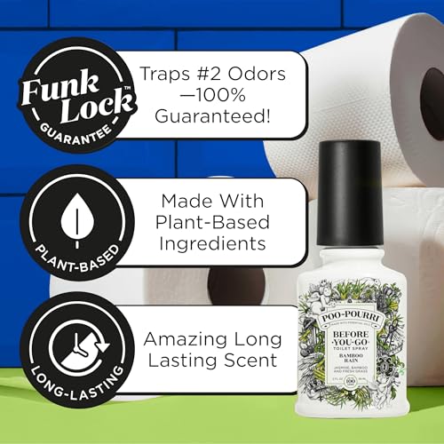 Poo-Pourri Bamboo Rain Toilet Spray - 2 Fl Oz, 100 Uses