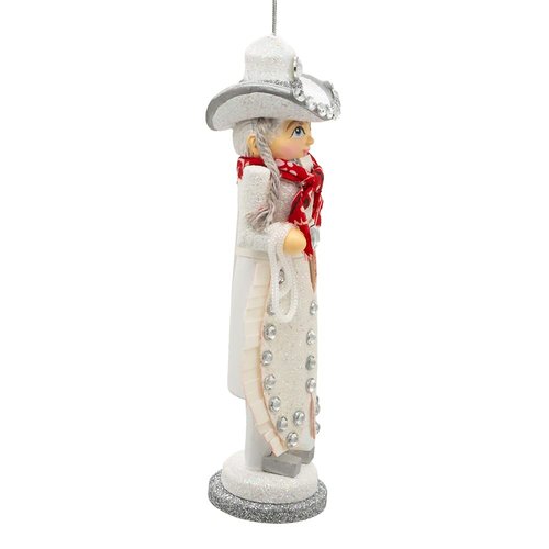 Kurt Adler 6-Inch Hollywood Rhinestone Cowgirl Nutcracker Ornament