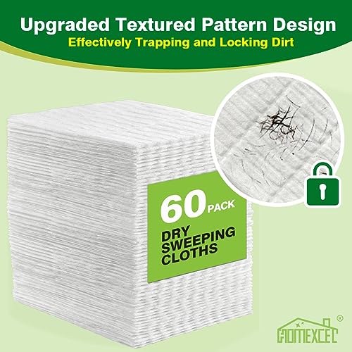 HOMEXCEL Dry Sweeping Cloths for Swiffer Sweeper, 64 Disposable Refill Pads