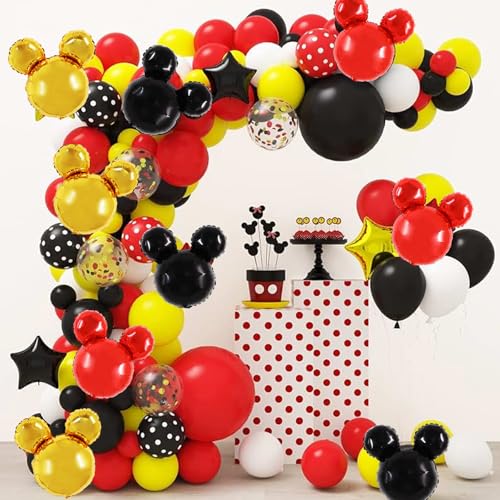24-Inch Mouse Head Foil Balloons - 12pcs for Birthday & Party Decor