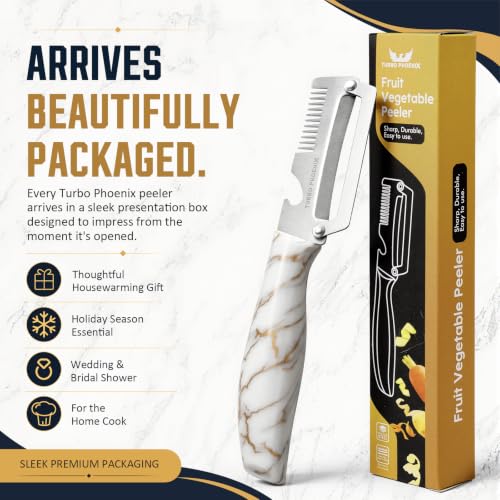 Turbo Phoenix 3-in-1 Stainless Steel Fruit and Vegetable Peeler