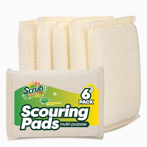 SCRUBIT 6-Pack Multi-Purpose Non-Scratch Kitchen & Bathroom Scrubbing Sponges
