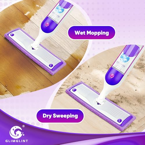 GLIMGLINT Reusable Microfiber Mop Pads for 13-15 Inch Spray Mops - 16 Pack