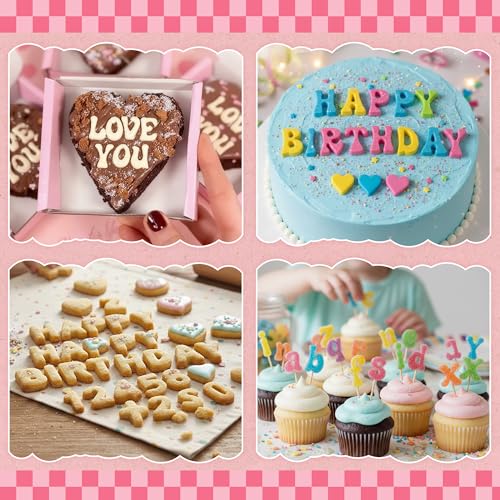 6PCS Silicone Chocolate Molds Set - Letters & Numbers for Baking