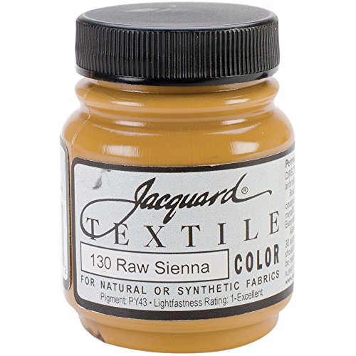 Jacquard Textile Paint 2.25 Oz Raw Sienna for Clothes & Upholstery - Indoor & Outdoor - Pack of 1