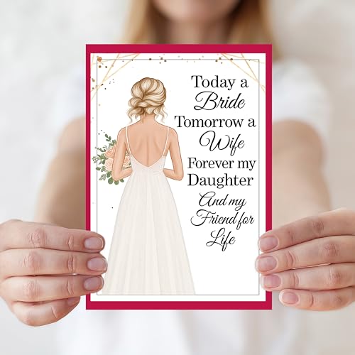 Wedding Card for Daughter from Mom - Heartfelt Keepsake Gift