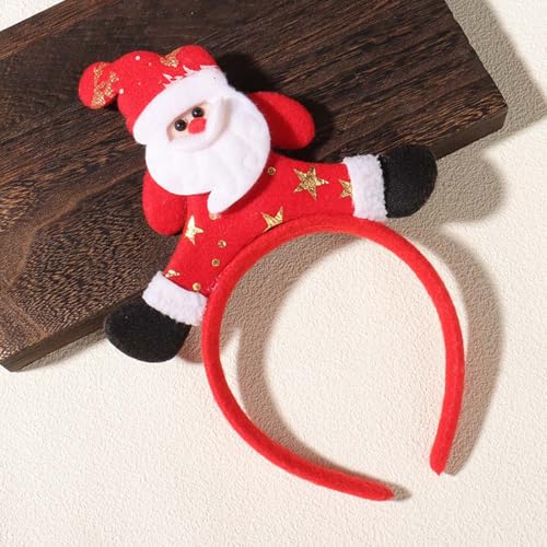 3Pcs Christmas Headbands - Santa Claus & Elk Antlers Hair Accessories