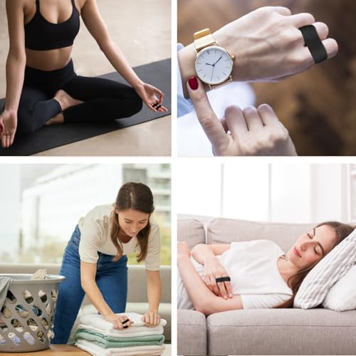 12 Pack Buddy Tape Finger Straps with Padded No-Slip Hook and Loop - Washable and Reusable Buddy Straps for Fingers Solution To Be Used as Finger Buddy Straps (Black)