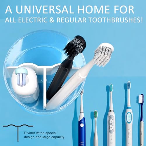 Onsogi Acrylic Toothbrush Holder with Divider for Electric Toothbrushes