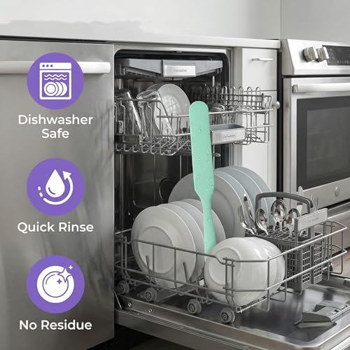 3-Piece Silicone Jar Spatula Set - Heat-Resistant & Dishwasher Safe