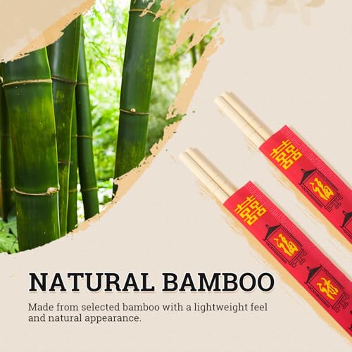 100 Pairs of 9-Inch Bamboo Chopsticks - High-Quality Disposable Utensils