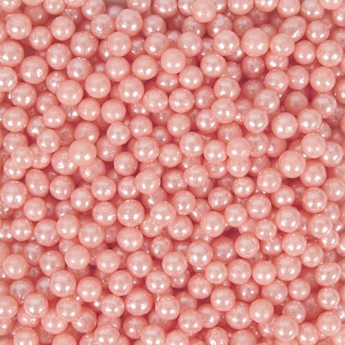 Wilton Pink Sugar Pearl Sprinkles for Cakes & Cupcakes 5 oz - Edible Elegant Decoration