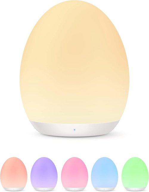 JolyWell Night Light - Rechargeable Kids' Night Light with 7 Color Modes & Dimming | BPA Free, Touch Control