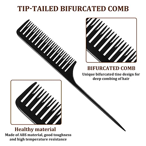Professional 3-Way Hair Weaving and Sectioning Comb for Highlighting