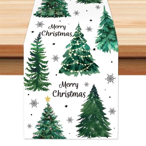 Christmas Table Runner 6 Pack Waterproof Disposable Plastic Holiday Decor 13.78 x 108.27 Inch