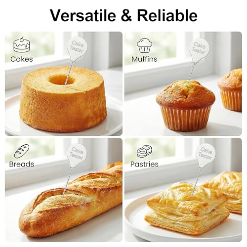 7.6 Inch Stainless Steel Cake Tester - 2PCS Reusable Baking Skewers