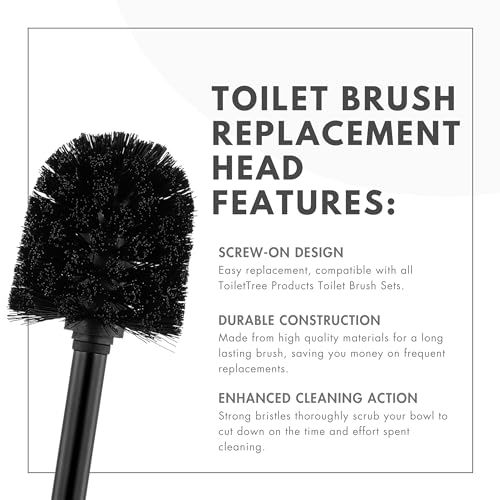 Toilet Brush Replacement Heads for ToiletTree Brushes - 1 Pack