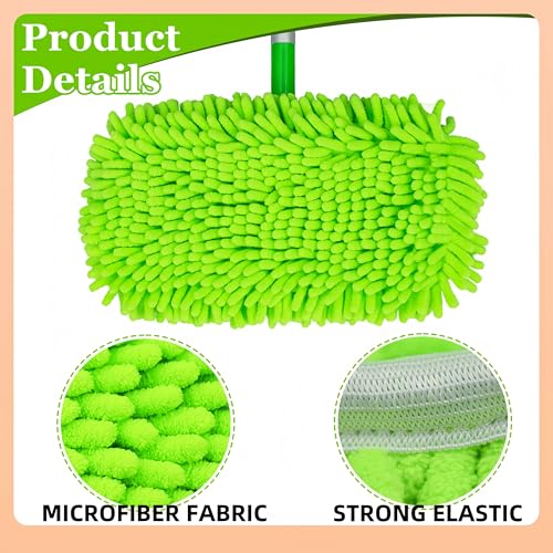 Reusable Chenille Mop Pads for Swiffer Sweeper, 4-Pack Microfiber Refills