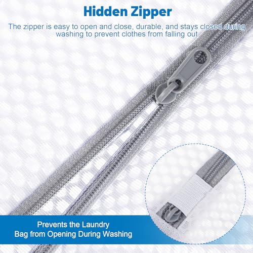 6-Pack Medium Honeycomb Mesh Laundry Bags for Delicates - 12x16 Inches