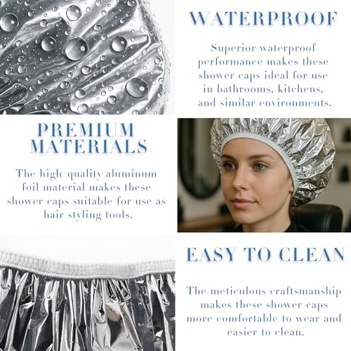 Brvlsoc Reusable Aluminum Foil Heat Cap for Deep Conditioning & Hair Coloring