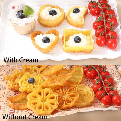 Wood 2-Piece Rosette Maker with 4.5-Inch Mold and Handle - Baking Tools