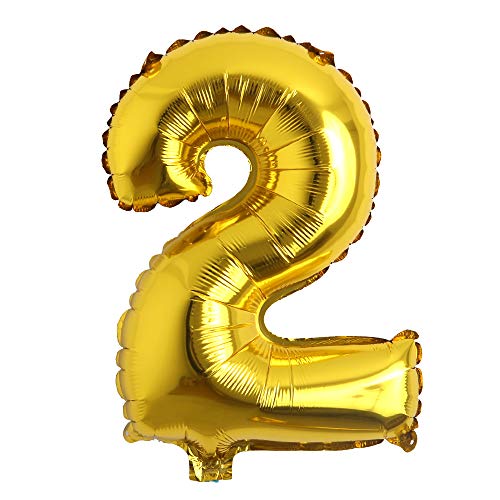 32-Inch Gold Alphabet & Number Balloons for Parties