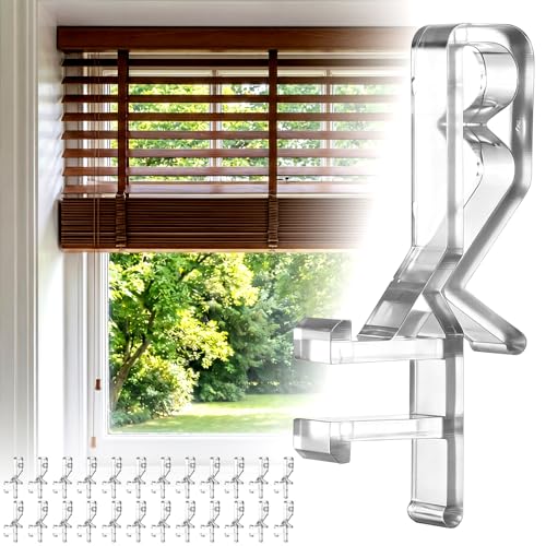 Clear Blind Valance Clips 1-7/8 Inch Hidden Channel Replacement 24 Pcs