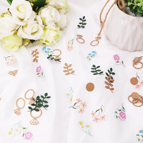 Sage Green 200pcs Flower & Greenery Wedding Confetti - Style 2