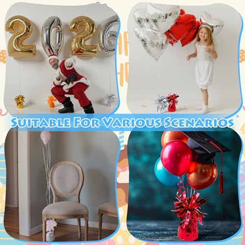 2 Pcs Metallic Balloon Weights Anchor for Helium Balloons Heavy Table Decorations Light Pink