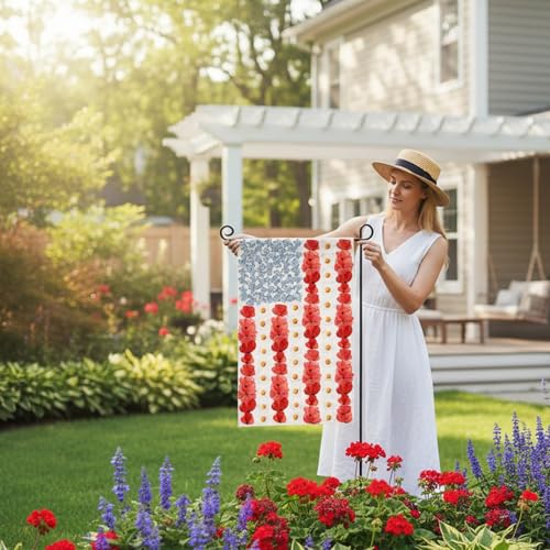 Memorial Day Garden Flags Set - 2 Durable Patriotic Outdoor Decorations