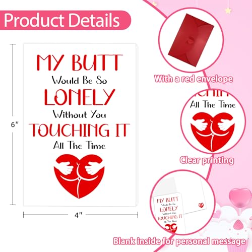Funny Valentine's Day Card for Him with Envelope - Naughty Humor