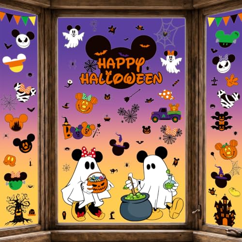 Halloween Window Clings - 8 Sheets of Cute PVC Decorations