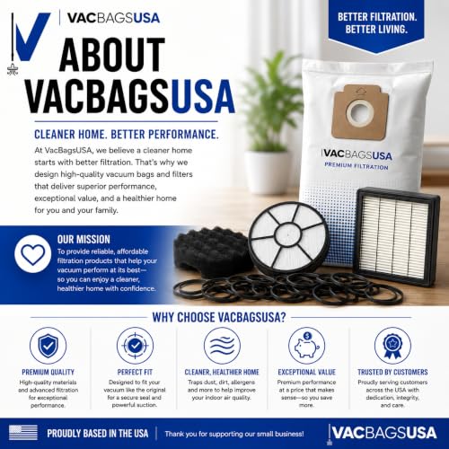 6 Replacement Vacuum Bags for Panasonic Models U U3 U6