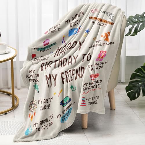Soft Warm Blanket for Best Friend Birthday Gifts - 60"x50"