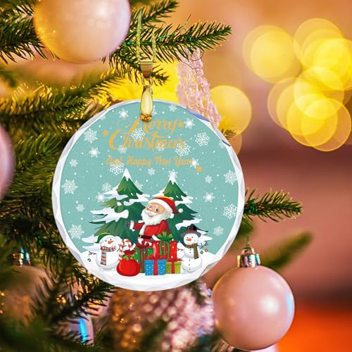 2025 Crystal Christmas Ornament - Shiny Round Hanging Decor