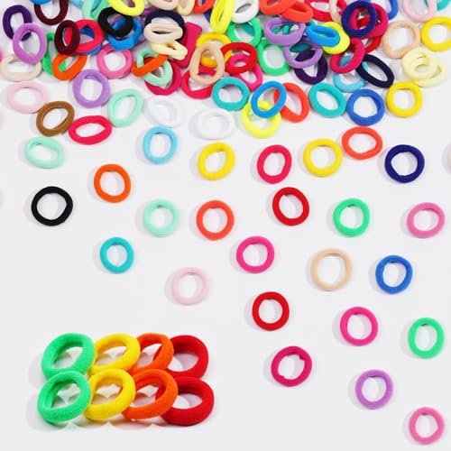 Cotton Baby Hair Ties 150PCS - Soft Seamless Elastic Hair Bands for Toddler Girls