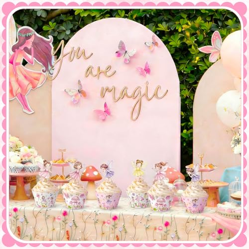 Fairy Cupcake Decoration Set - 96 Pcs with Toppers & Wrappers