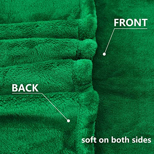 NANPIPER Emerald Green Baby Blanket - Super Soft Fleece Throw 30"x40"
