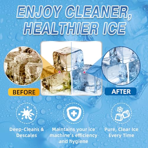 Bellisinno Ice Maker Cleaner Tablets - 36 Pack, Nickel-Safe Scale Remover